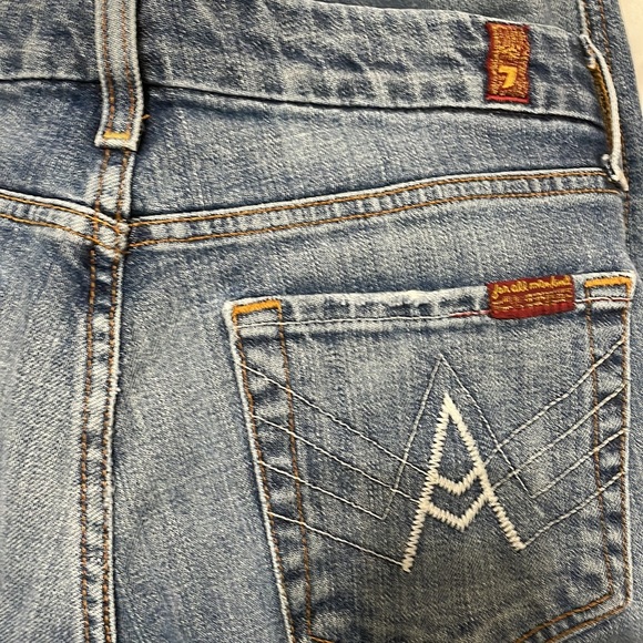 7 For All Mankind “A” Pocket Flare Leg Jeans U130J055U-055U 27” - Picture 9 of 9